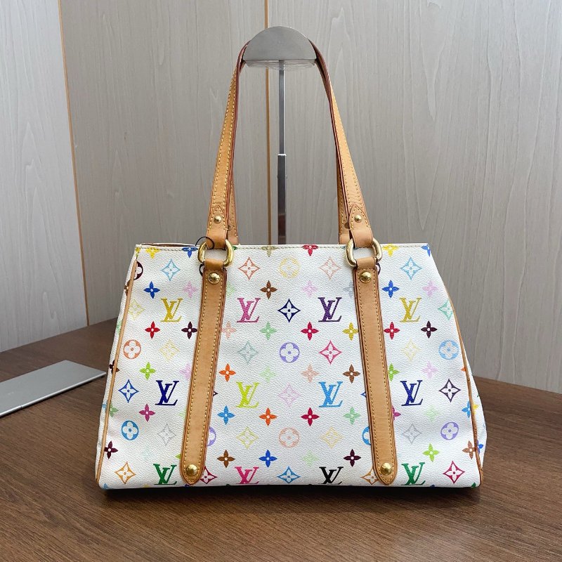 路易威登/Louis Vuitton 白三彩托特包-6