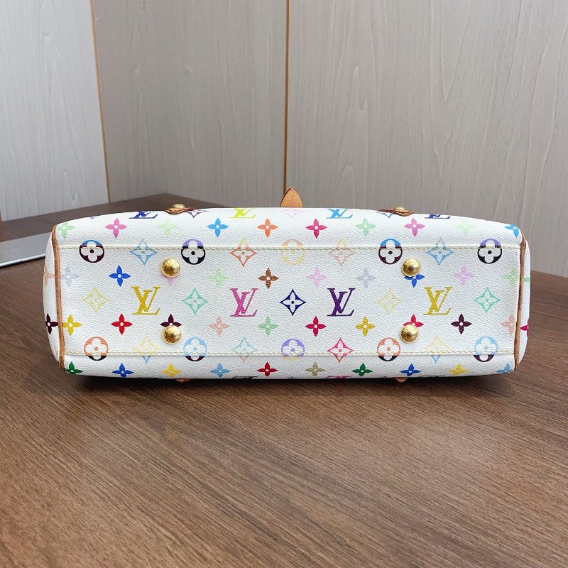 路易威登/Louis Vuitton 白三彩托特包-7