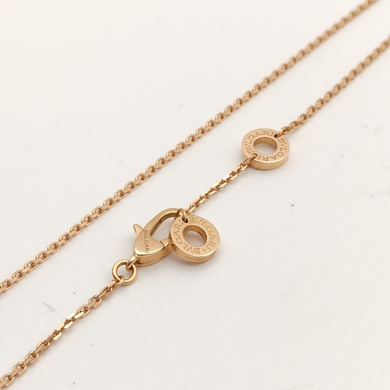 BVLGARI DIVASDREAM扇子扇邊鑲鑽項鏈18K玫瑰金/鑽石-3