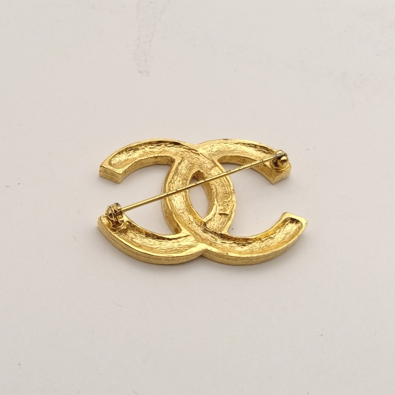 CHANEL 合金雙C滿鑽胸針-2
