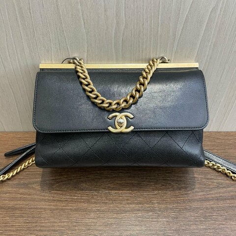 香奈兒/Chanel 黑金雙子星郵差包