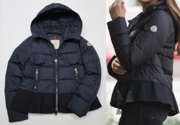 MONCHER NESEA GIUBBOTTO 深藍 藏青 荷葉邊 羽絨 羽絨外套 防風外套 夾克 外套-1