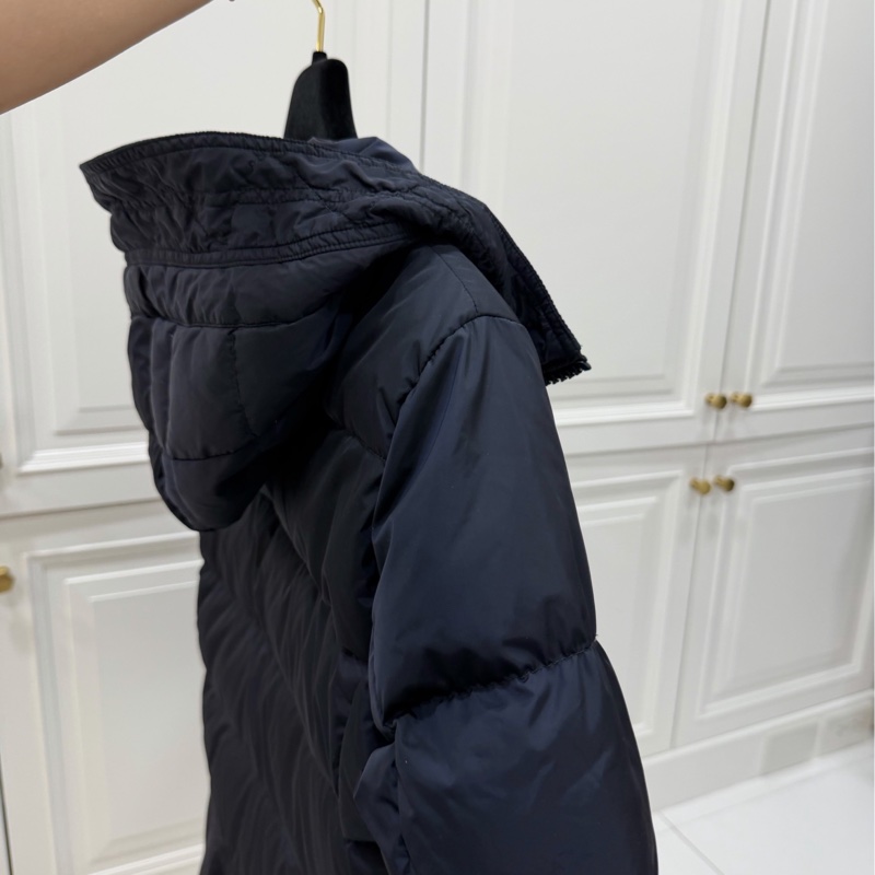 MONCHER NESEA GIUBBOTTO 深藍 藏青 荷葉邊 羽絨 羽絨外套 防風外套 夾克 外套-4