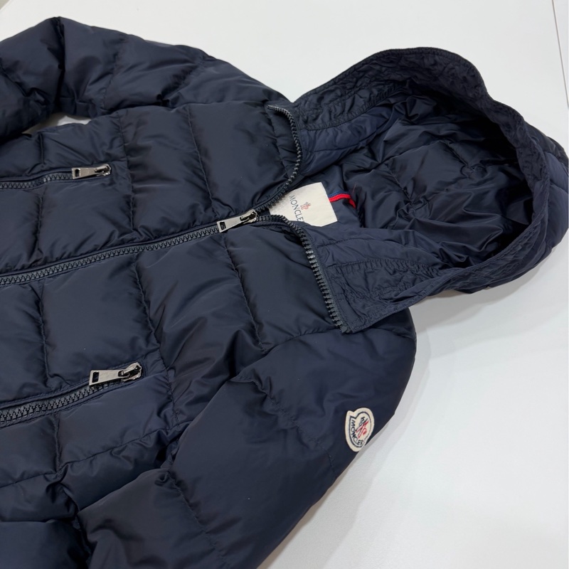 MONCHER NESEA GIUBBOTTO 深藍 藏青 荷葉邊 羽絨 羽絨外套 防風外套 夾克 外套-7