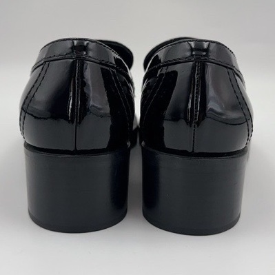 CHANEL 香奈兒 愛心雙Clogo 徽標簡約圓頭 休閒單鞋 女款 黑色 尺碼：36.5碼 附件：無-3