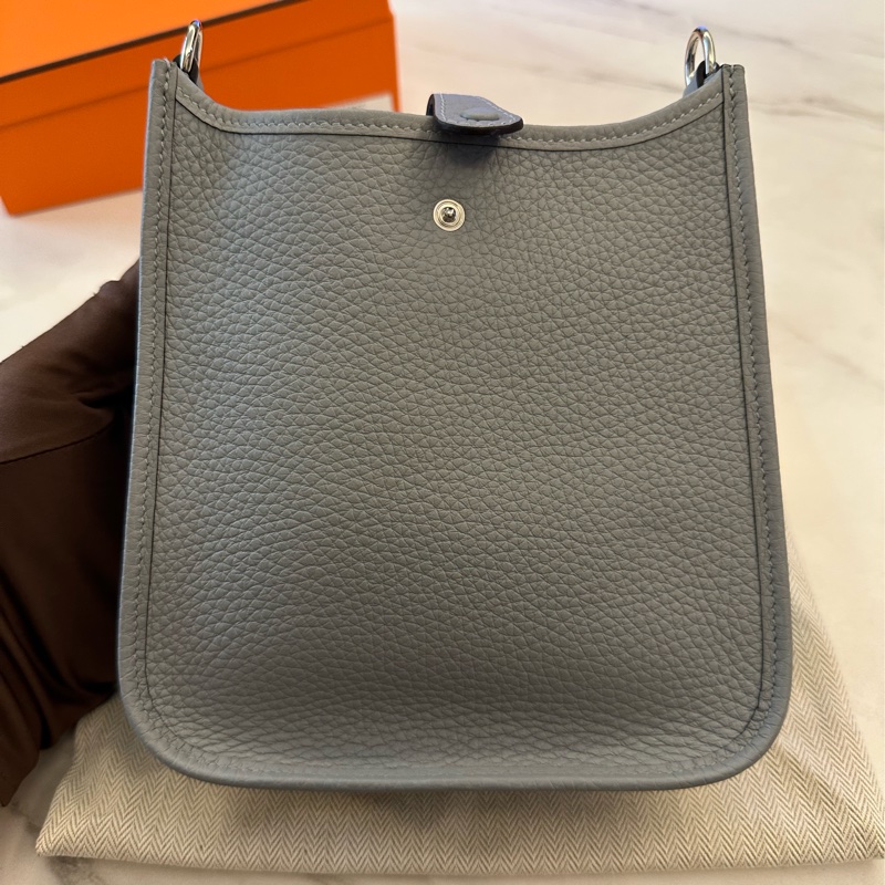 Hermes mini Evelyne 灰銀-1