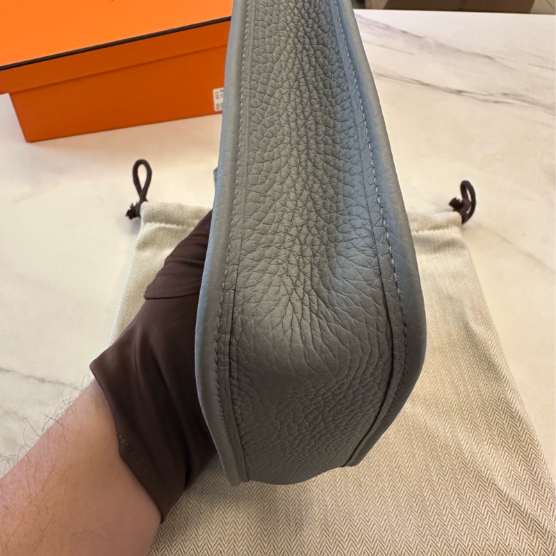 Hermes mini Evelyne 灰銀-3