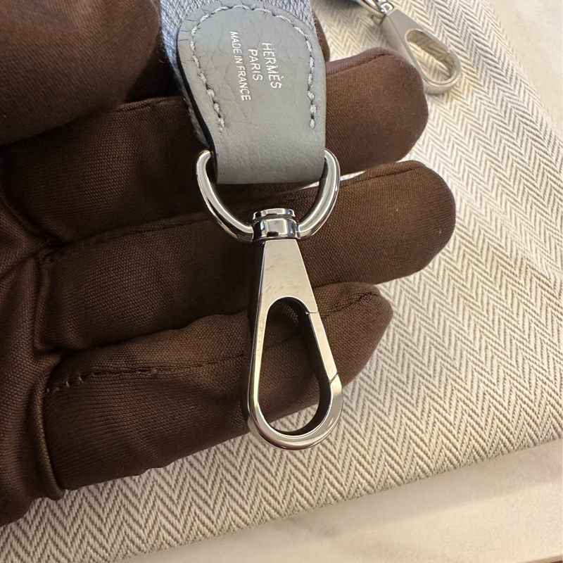 Hermes mini Evelyne 灰銀-5