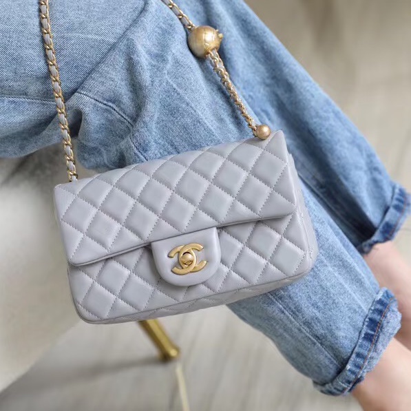 CHANEL香奈儿金球方胖子CF20全新全配大mini芯片款🪻绝版香芋紫-2