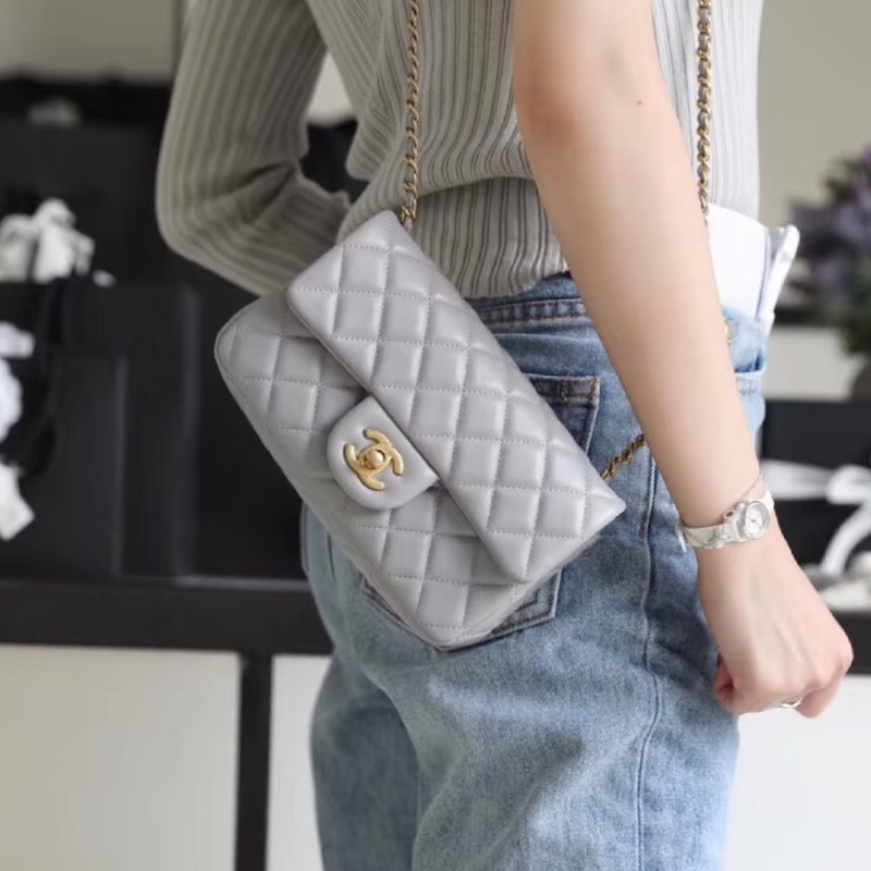 CHANEL香奈儿金球方胖子CF20全新全配大mini芯片款🪻绝版香芋紫-5