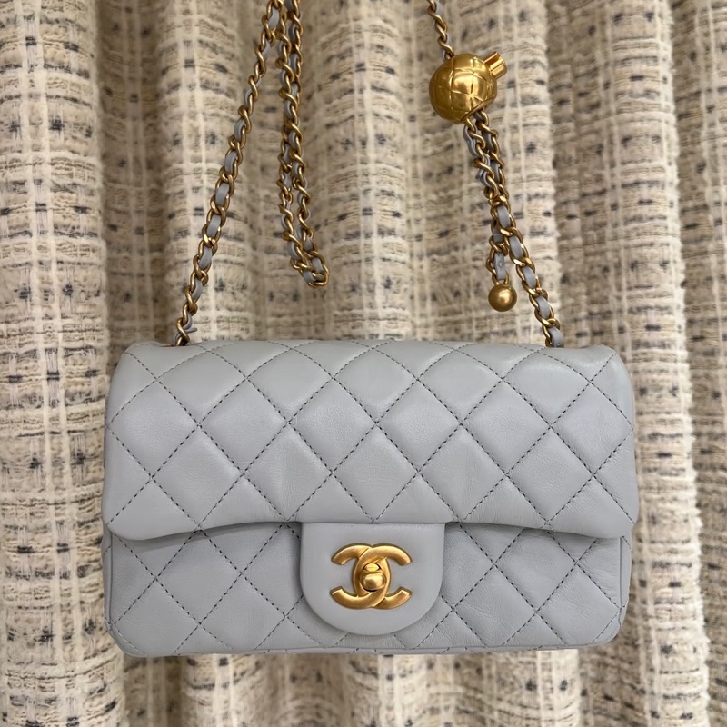 CHANEL香奈儿金球方胖子CF20全新全配大mini芯片款🪻绝版香芋紫-10