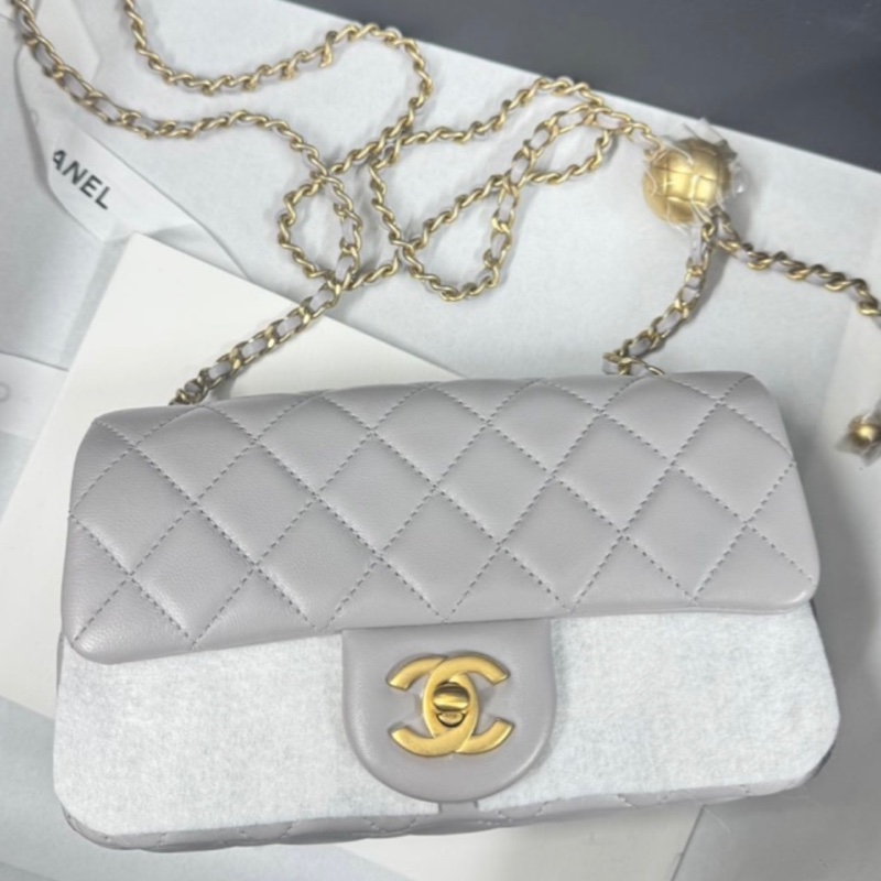 CHANEL香奈儿金球方胖子CF20全新全配大mini芯片款🪻绝版香芋紫-11