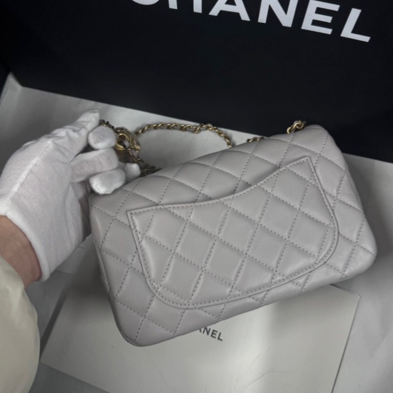 CHANEL香奈儿金球方胖子CF20全新全配大mini芯片款🪻绝版香芋紫-12