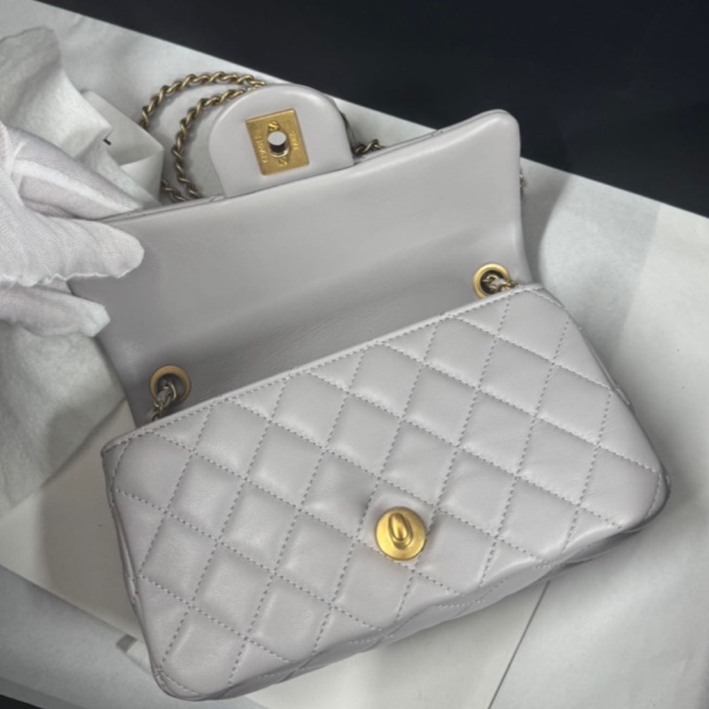 CHANEL香奈儿金球方胖子CF20全新全配大mini芯片款🪻绝版香芋紫-13