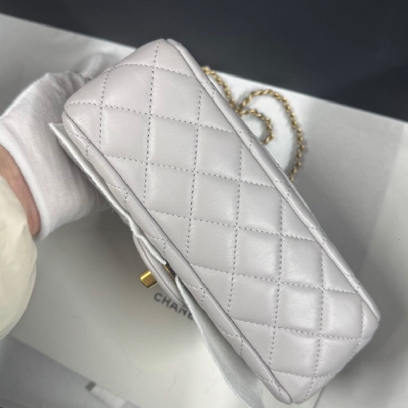 CHANEL香奈儿金球方胖子CF20全新全配大mini芯片款🪻绝版香芋紫-14