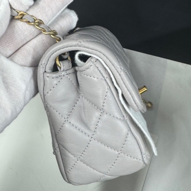 CHANEL香奈儿金球方胖子CF20全新全配大mini芯片款🪻绝版香芋紫-17