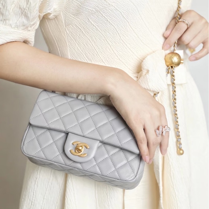 CHANEL香奈儿金球方胖子CF20全新全配大mini芯片款🪻绝版香芋紫-19