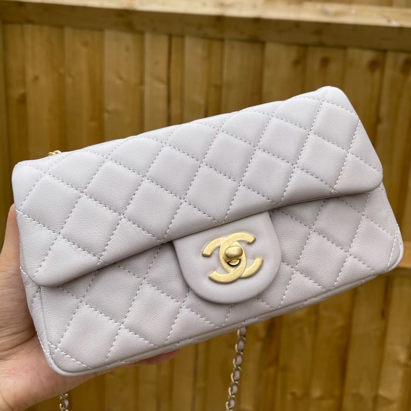 CHANEL香奈儿金球方胖子CF20全新全配大mini芯片款🪻绝版香芋紫-25