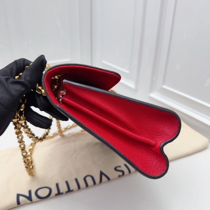 近新品 路易威登/Louis Vuitton Victoire 老花金珠鏈條包-2