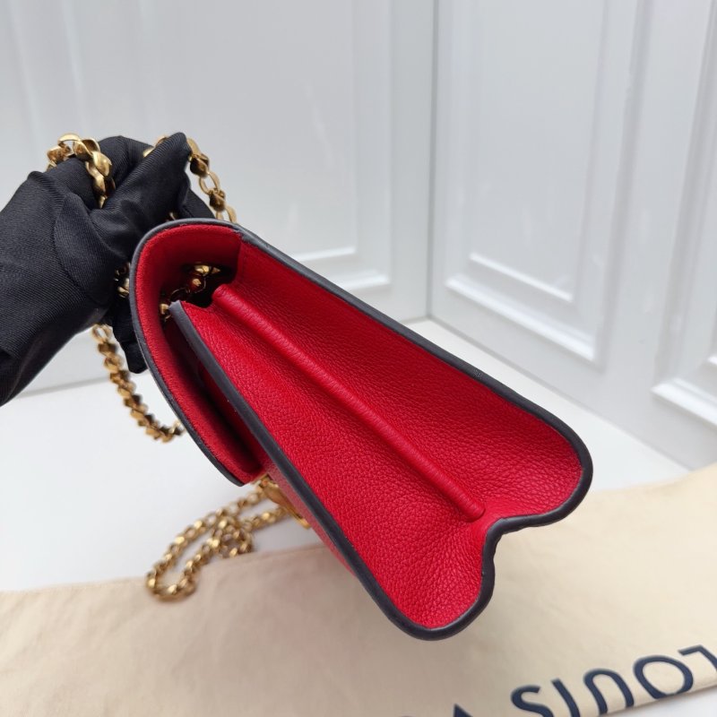 近新品 路易威登/Louis Vuitton Victoire 老花金珠鏈條包-3