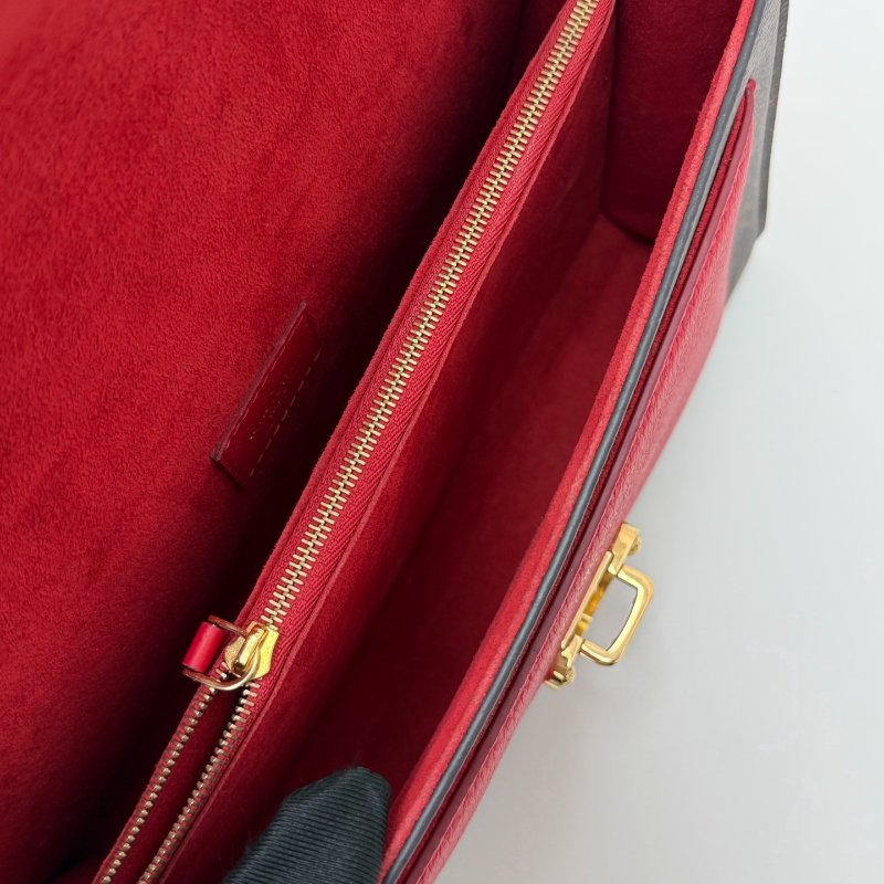 近新品 路易威登/Louis Vuitton Victoire 老花金珠鏈條包-9