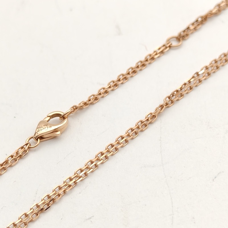 CARTIER LOVE兩鑽圓餅項鏈18K玫瑰金/鑽石-4
