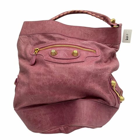 【美收精品】Balenciaga 巴黎世家粉色 機車包 C-349【隔月月中將轉賣至日本 上架期限30天】
