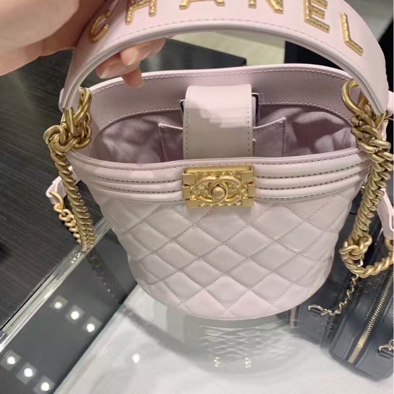 閒置Chanel香奈兒香芋紫色leboy水桶包  S印附件：塵袋-4