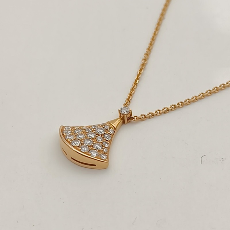 BVLGARI DIVASDREAM滿鑽扇子項鏈18K玫瑰金/鑽石-1