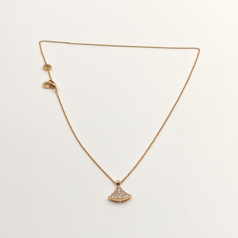 BVLGARI DIVASDREAM滿鑽扇子項鏈18K玫瑰金/鑽石-4