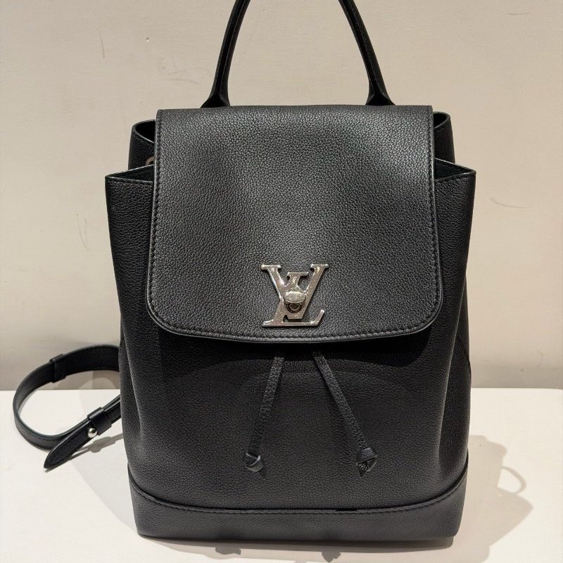 路易威登/Louis Vuitton Lock Me黑銀雙肩包-5