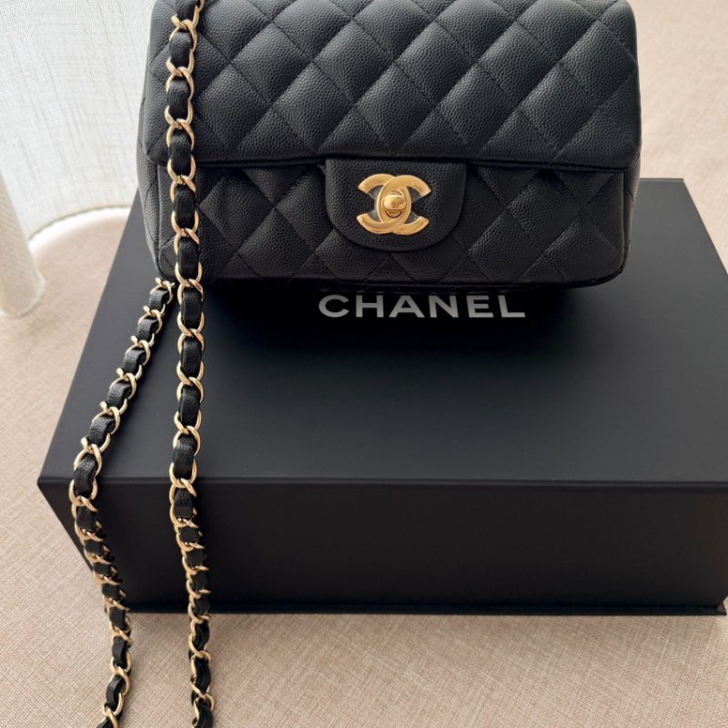 Chanel CF20 minicoco20 「現貨」絕版荔枝魚子醬牛皮配金釦！20公分超人氣經典款 最耐用有質感的皮革 9新 配件：紙盒、塵套-1