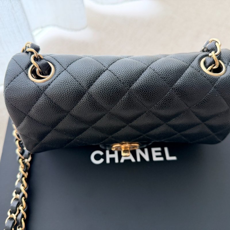 Chanel CF20 minicoco20 「現貨」絕版荔枝魚子醬牛皮配金釦！20公分超人氣經典款 最耐用有質感的皮革 9新 配件：紙盒、塵套-5