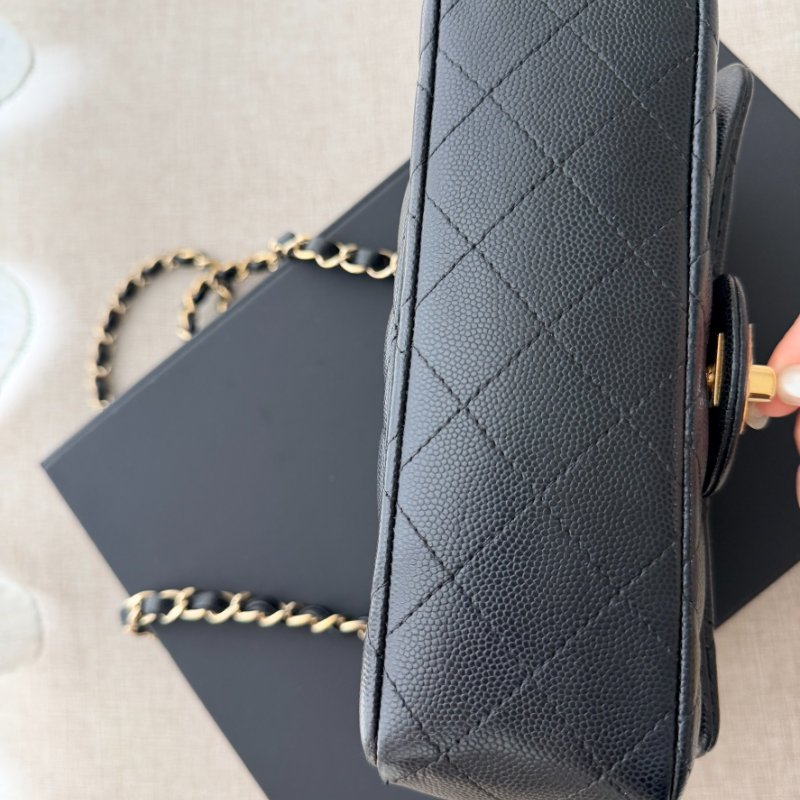 Chanel CF20 minicoco20 「現貨」絕版荔枝魚子醬牛皮配金釦！20公分超人氣經典款 最耐用有質感的皮革 9新 配件：紙盒、塵套-6