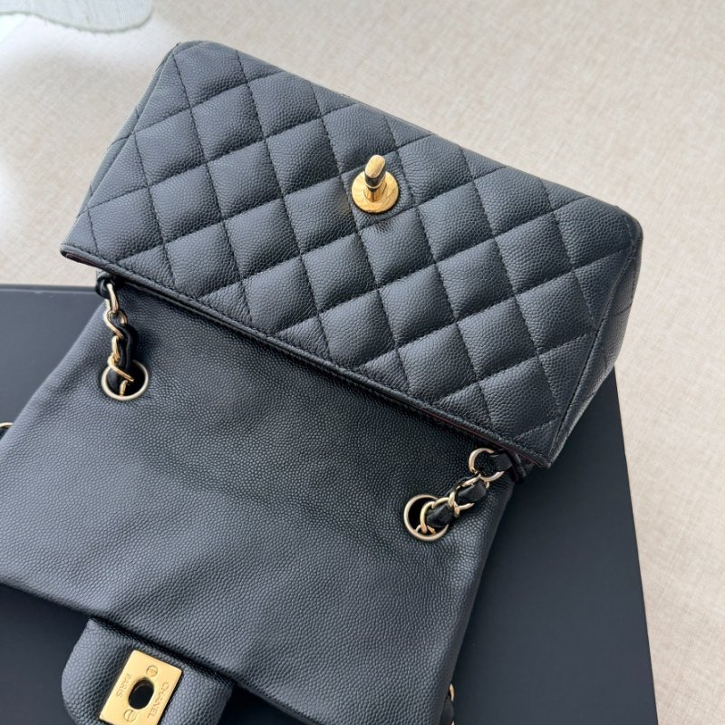 Chanel CF20 minicoco20 「現貨」絕版荔枝魚子醬牛皮配金釦！20公分超人氣經典款 最耐用有質感的皮革 9新 配件：紙盒、塵套-7