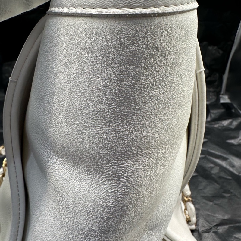 Chanel 22S 白色金扣彩色琺瑯logo全皮沙灘托特包 38cm配件：子袋-6