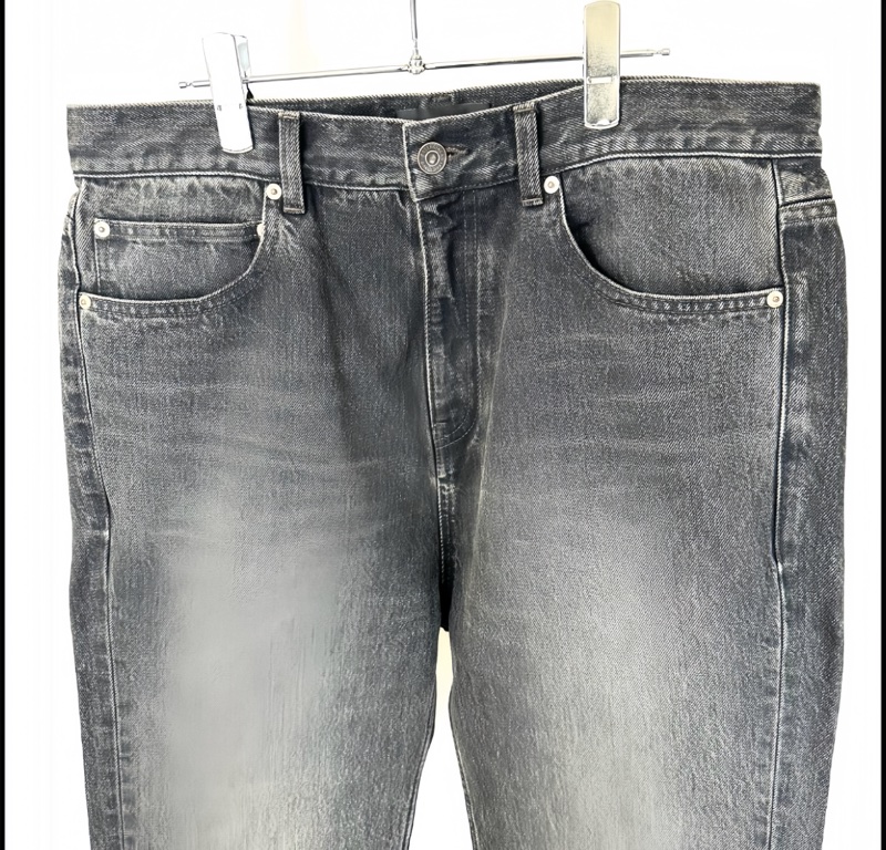 BALENCIAGA 2023 GARDE-ROBE BOOTCUT DENIM 灰色水洗喇叭牛仔褲 32/M-2