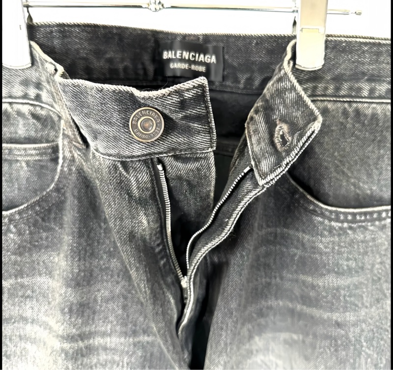 BALENCIAGA 2023 GARDE-ROBE BOOTCUT DENIM 灰色水洗喇叭牛仔褲 32/M-7