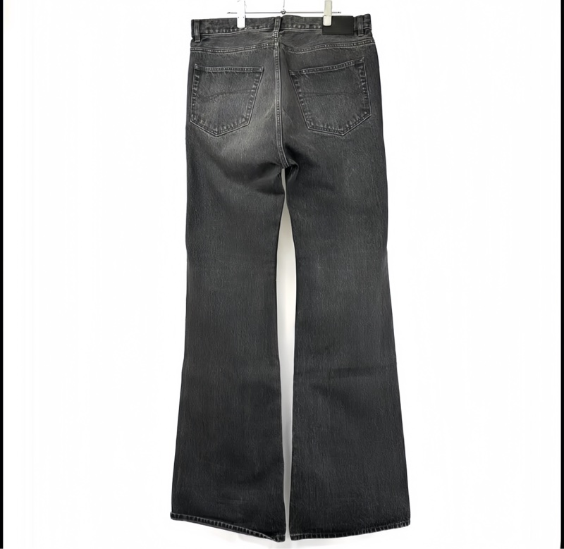 BALENCIAGA 2023 GARDE-ROBE BOOTCUT DENIM 灰色水洗喇叭牛仔褲 32/M-12