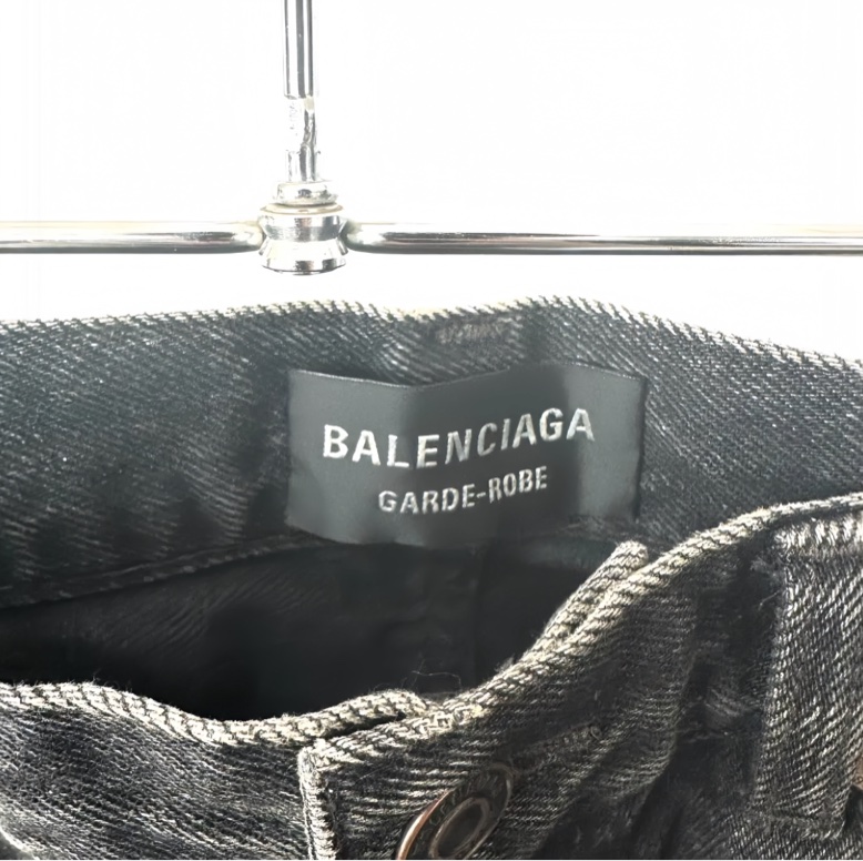 BALENCIAGA 2023 GARDE-ROBE BOOTCUT DENIM 灰色水洗喇叭牛仔褲 32/M-14