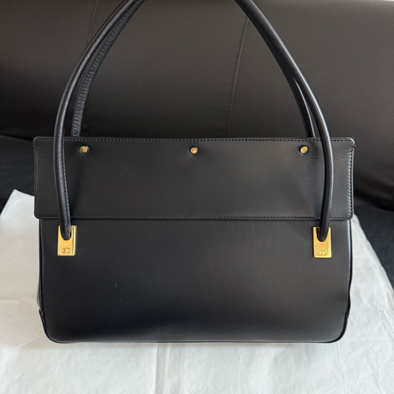 99新Dior迪奧 Parisienne系列黑金牛皮手提包單肩包公文包 裴秀智同款 尺寸：長30cm 寬8.5cm 高21cm-1