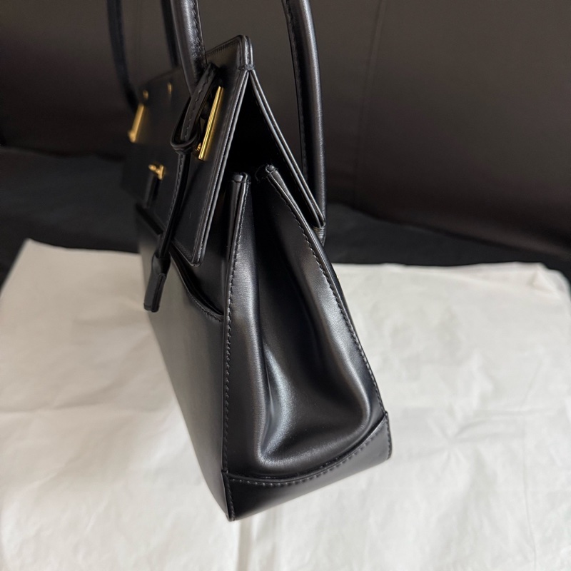 99新Dior迪奧 Parisienne系列黑金牛皮手提包單肩包公文包 裴秀智同款 尺寸：長30cm 寬8.5cm 高21cm-3