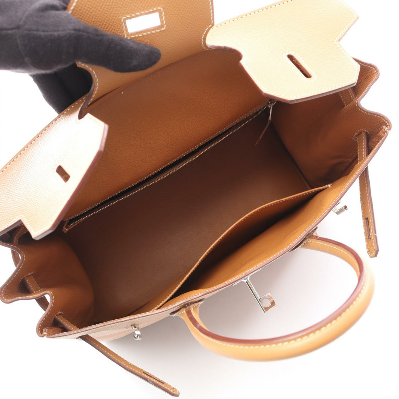 淺棕色 Epsom牛皮 Haut a Courroies HAC 32 手提包 □K刻 銀扣【HERMES 愛馬仕】-2