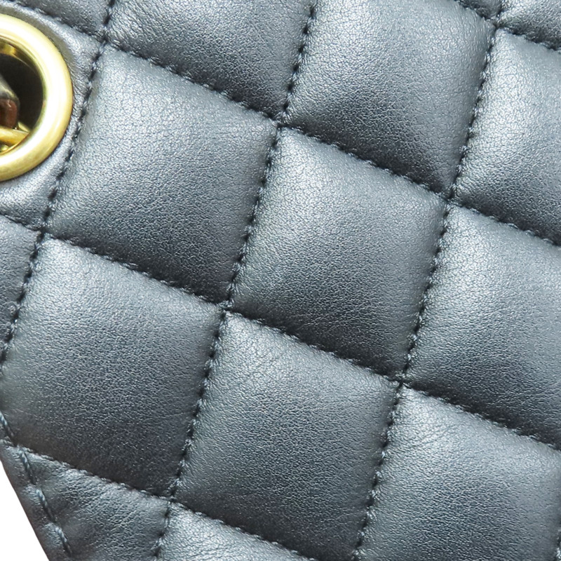 黑色/酒紅色 菱格紋 羊皮 雙色 水桶包 金釦【CHANEL 香奈兒】 AS2230-13