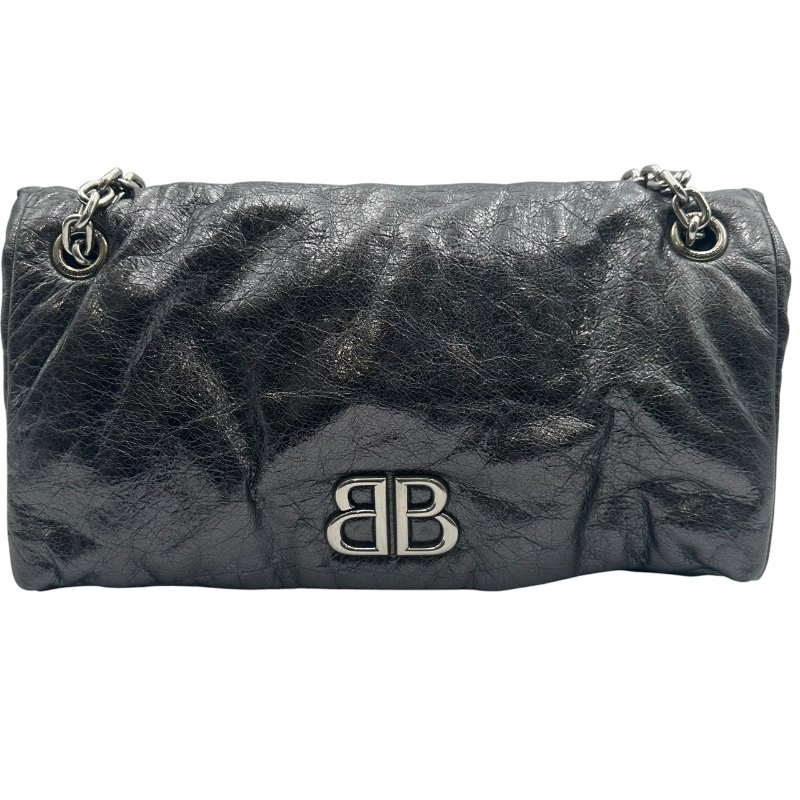 【美收精品】Balenciaga 巴黎世家黑銀肩背包 C-350【隔月月中將轉賣至日本 上架期限30天】-0