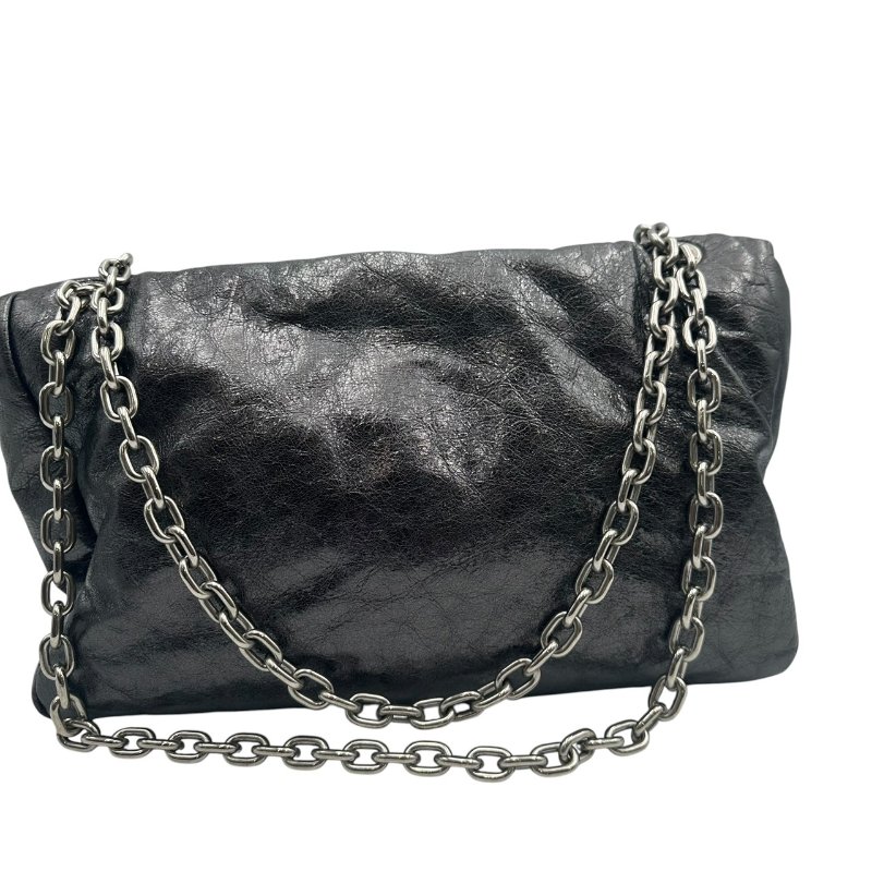 【美收精品】Balenciaga 巴黎世家黑銀肩背包 C-350【隔月月中將轉賣至日本 上架期限30天】-2