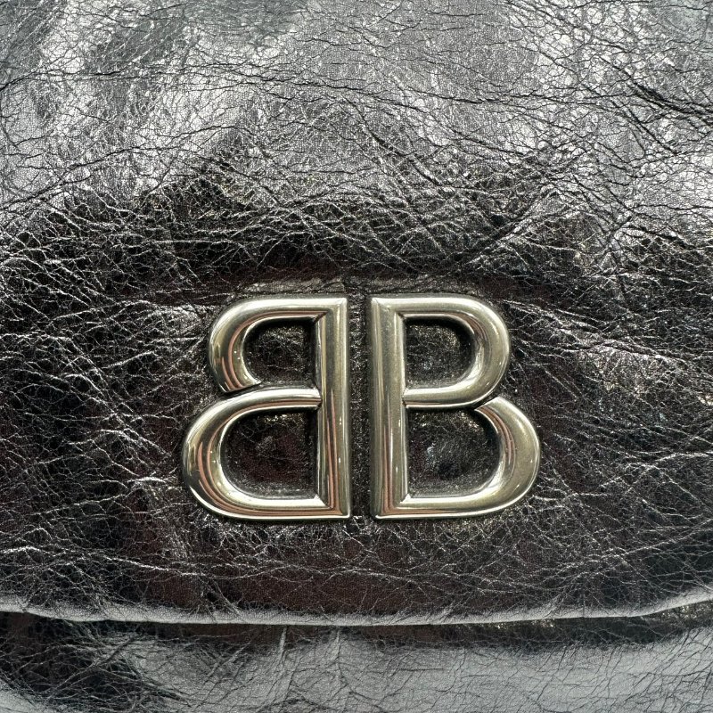 【美收精品】Balenciaga 巴黎世家黑銀肩背包 C-350【隔月月中將轉賣至日本 上架期限30天】-9