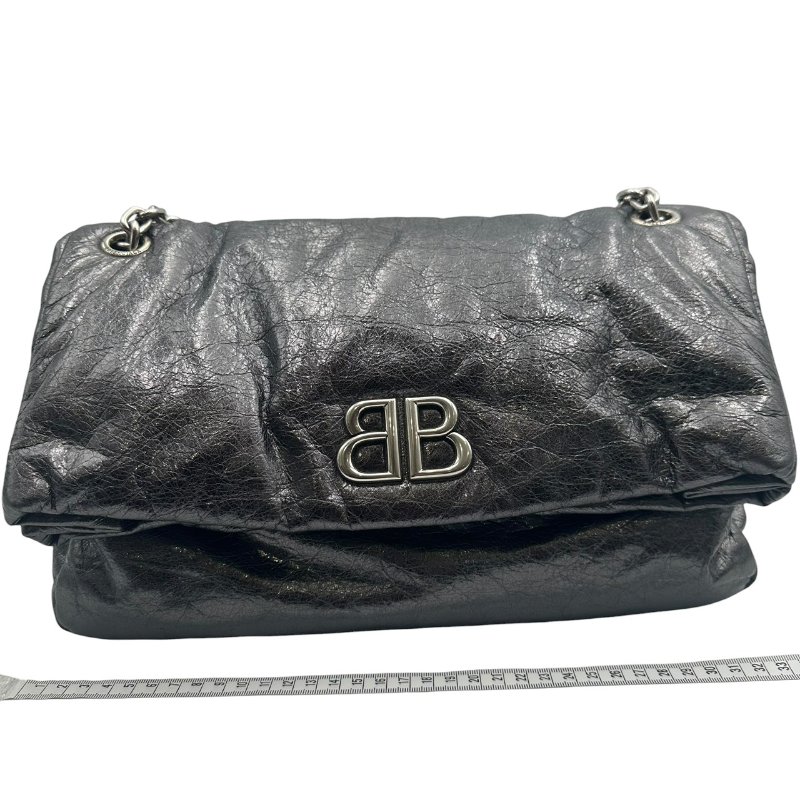 【美收精品】Balenciaga 巴黎世家黑銀肩背包 C-350【隔月月中將轉賣至日本 上架期限30天】-11