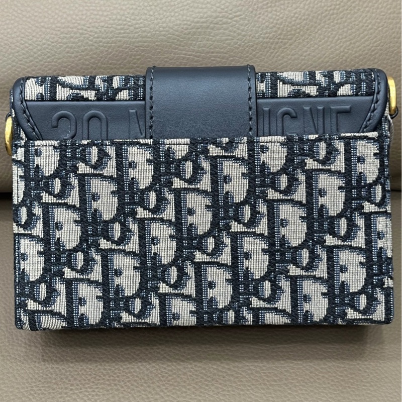 迪奧/Dior  藍色 Oblique 印花 17.5 x 11.5 x 5釐米-1