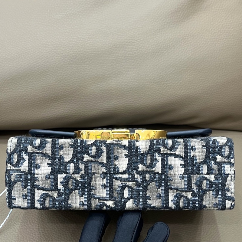 迪奧/Dior  藍色 Oblique 印花 17.5 x 11.5 x 5釐米-3
